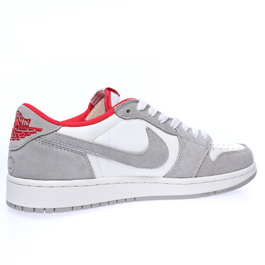 fragment design x Travis Scott x Nike Air Jordan 1 Low OG SP"Grey/White/Red"