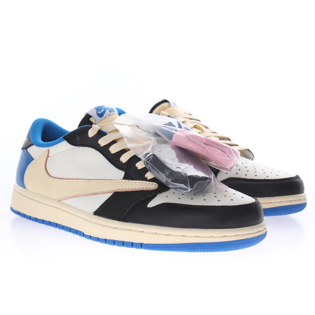 fragment design x Travis Scott x Nike Air Jordan 1 Low OG SP"Military Blue"
