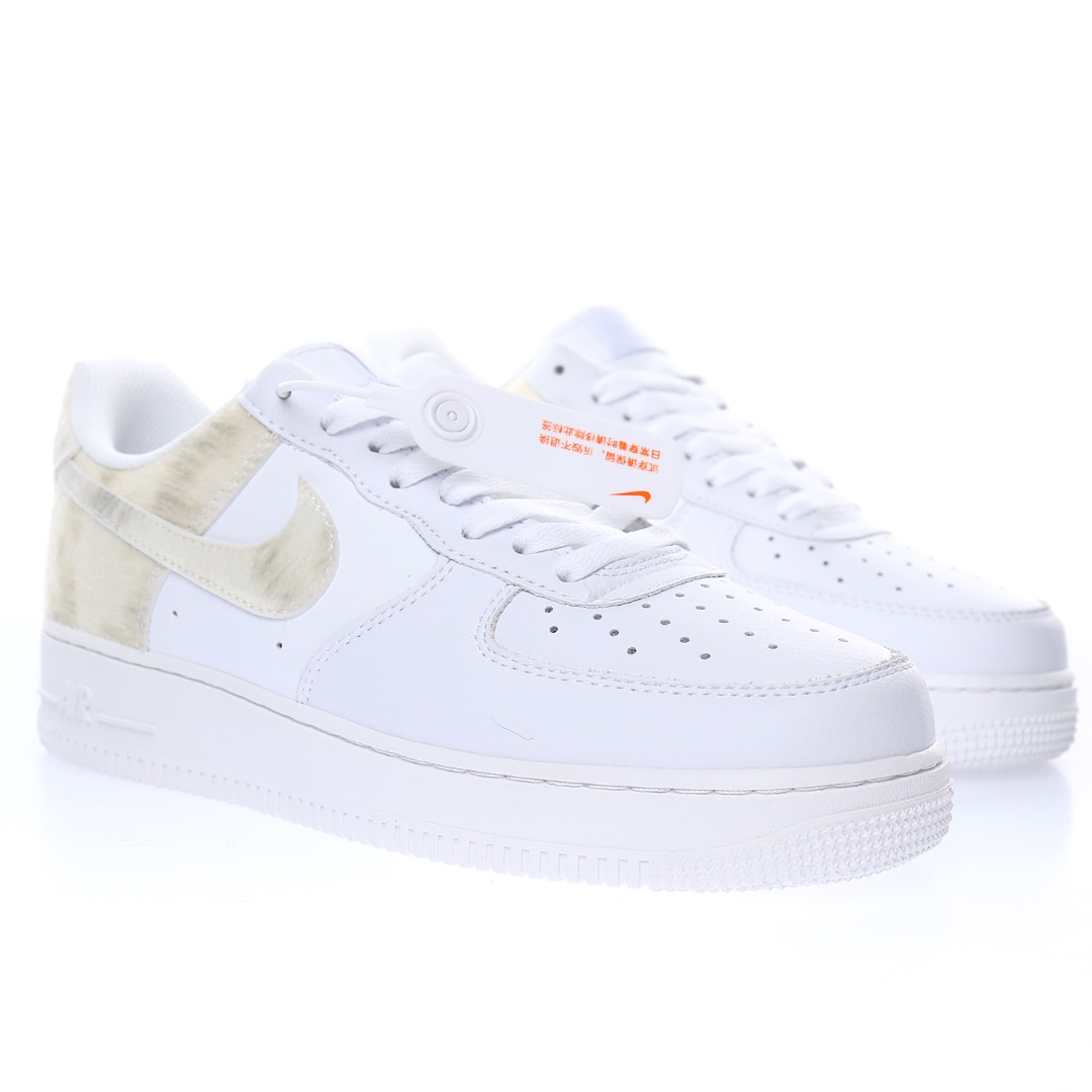 Nike Air Force 1' 07 Low GS"White Pony Hair Heel"