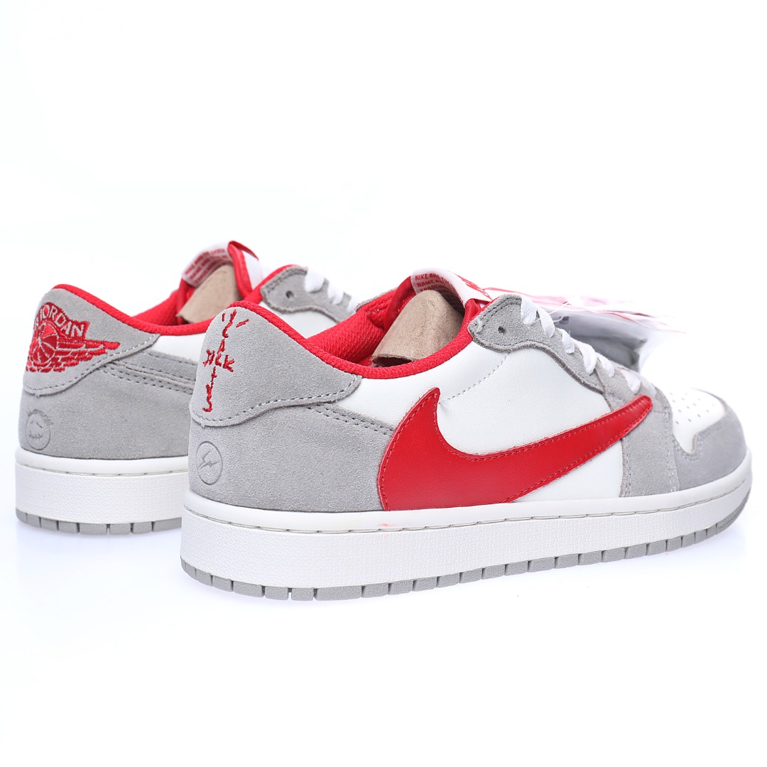fragment design x Travis Scott x Nike Air Jordan 1 Low OG SP"Grey/White/Red"
