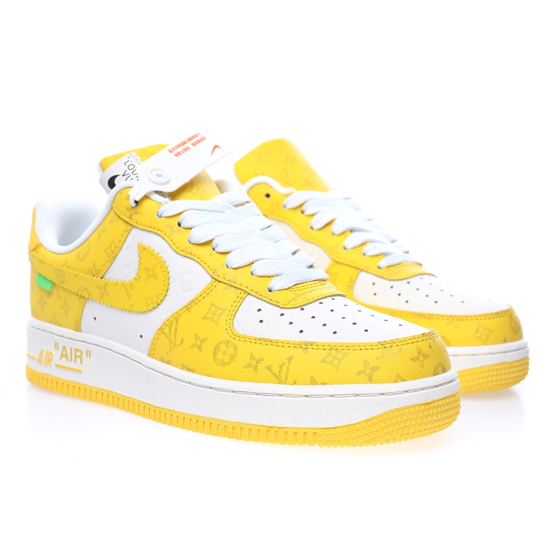 Louis Vuitton x Nike Air Force 1 07 LV8"White/Yellow/LV Monogram"