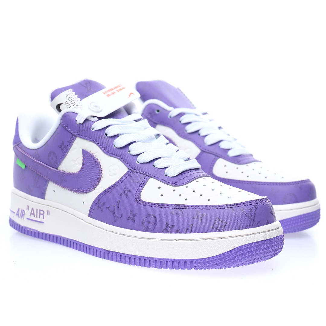 Louis Vuitton x Nike Air Force 1 07 LV8"White/Purple/LV Monogram"