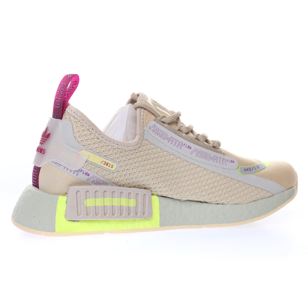 NASA x Adidas Originals NMD_R1 Speedline"Khaki/Purple/Volt"