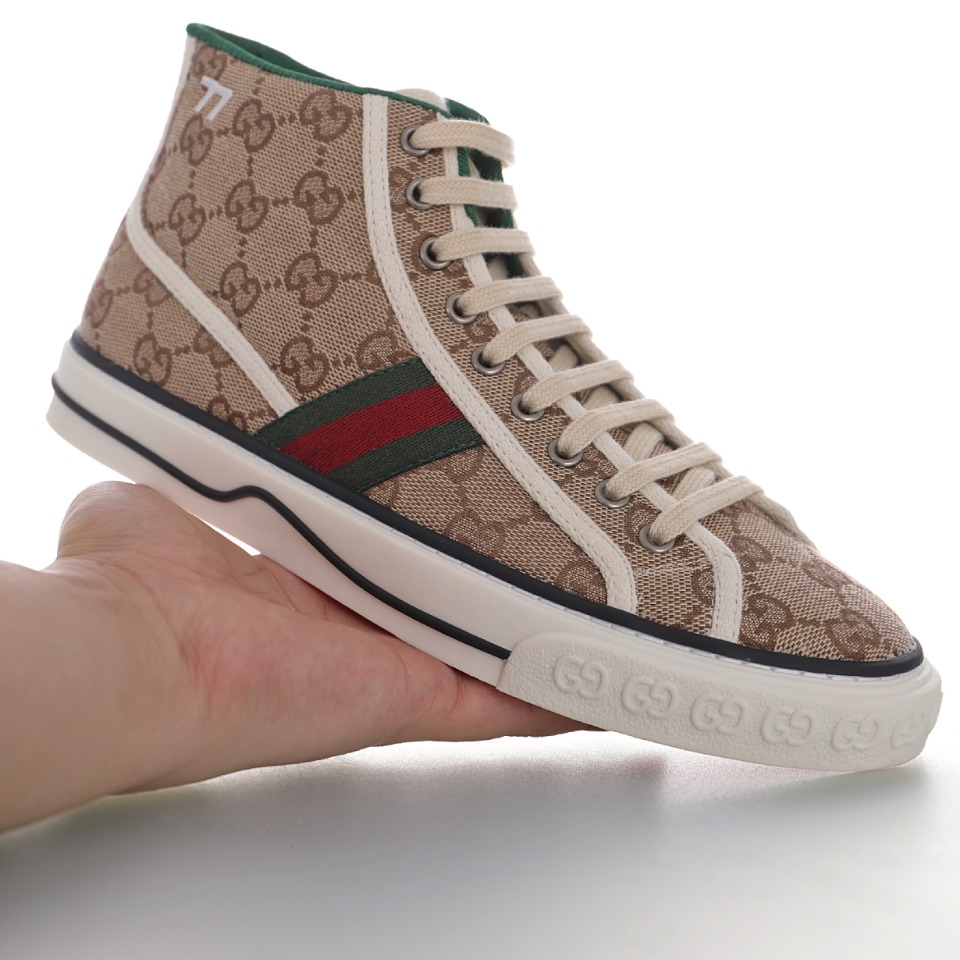 Gucci Tennis 1977 Print High Sneaker