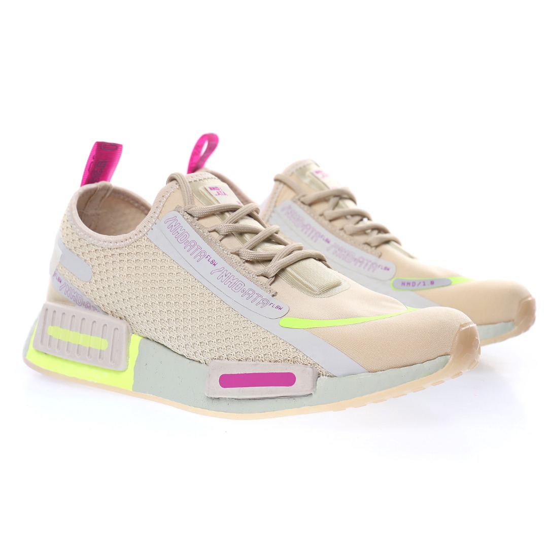 NASA x Adidas Originals NMD_R1 Speedline"Khaki/Purple/Volt"