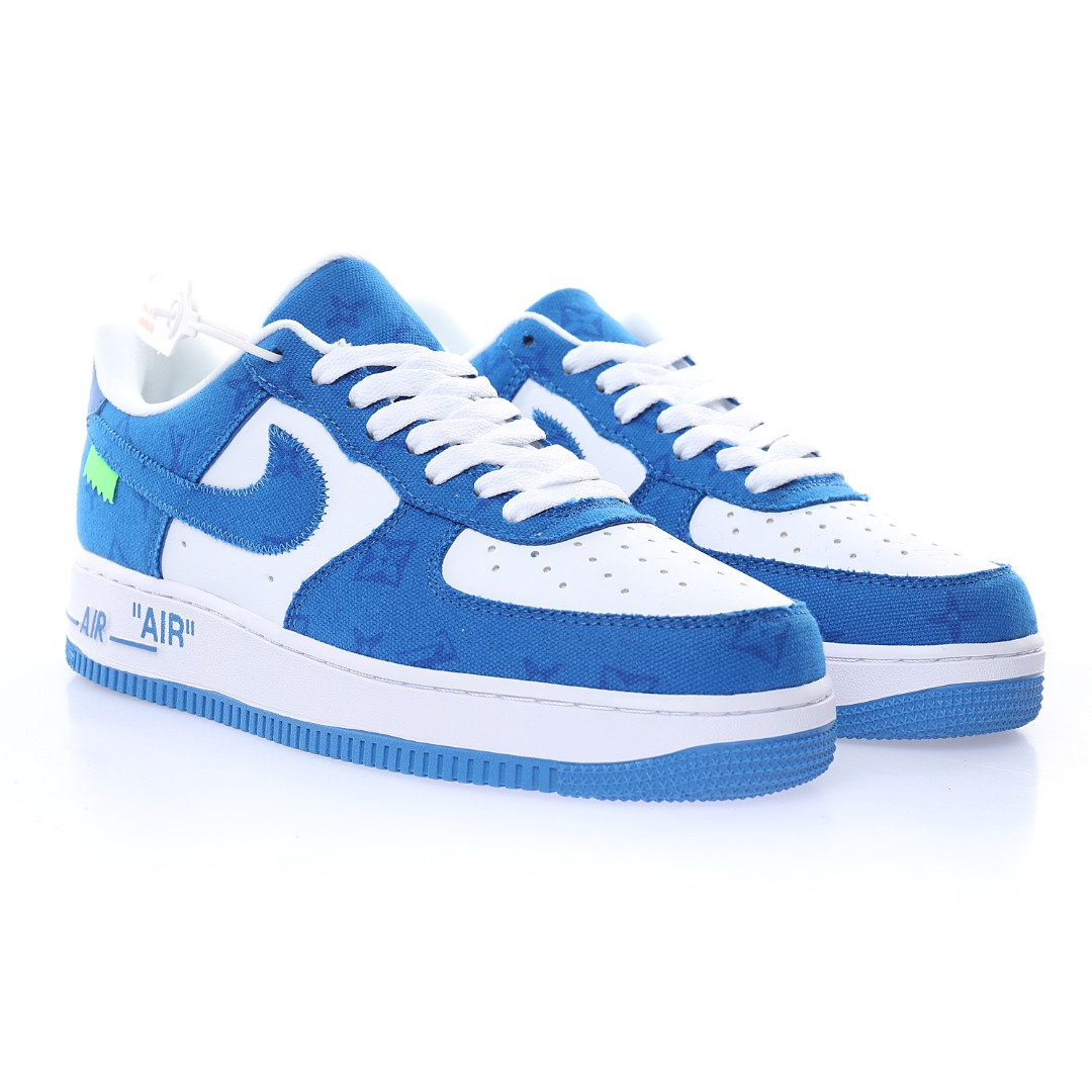 Louis Vuitton x Nike Air Force 1 07 LV8"White/Blue/LV Monogram"