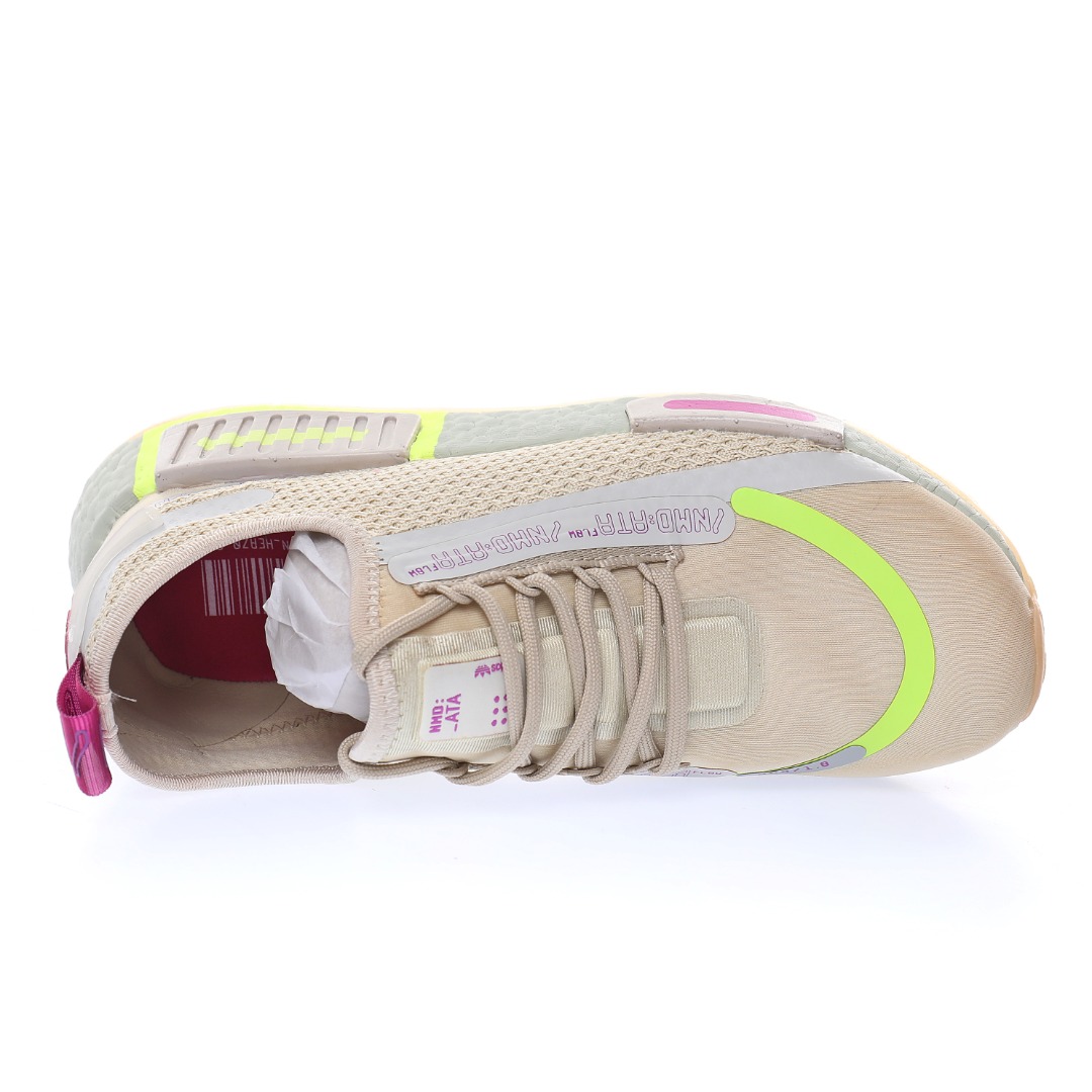 NASA x Adidas Originals NMD_R1 Speedline"Khaki/Purple/Volt"