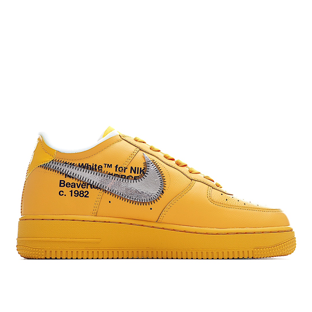 Off-White x Nk Air Force 1 "University Gold" 