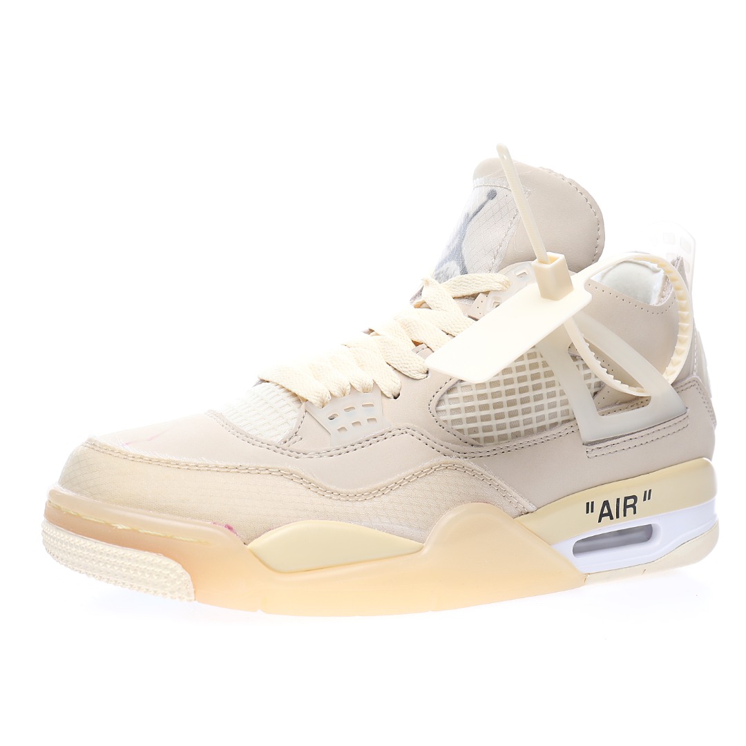 Off-White™ x Air Jordan 4 Retro"Cream/Sail"
