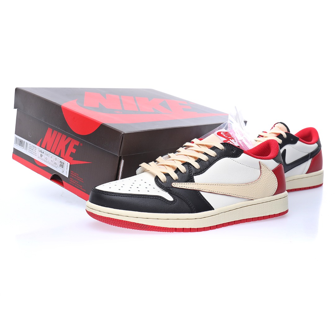 Travis Scott x Nike Air Jordan 1 Low OG"Black/White/University Red"