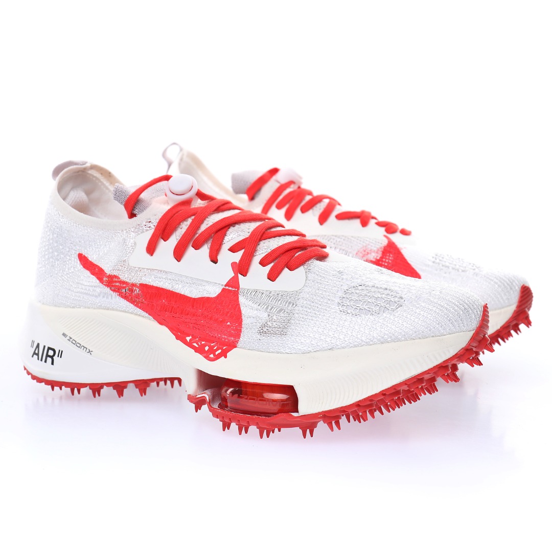 Off-White™ x Nike Air Zoom Tempo NEXT%"White/Solar Red"