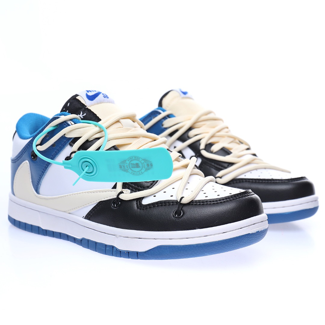 Fragment design x Travis Scott x Nike SB Dunk Low Lot"Military Blue"