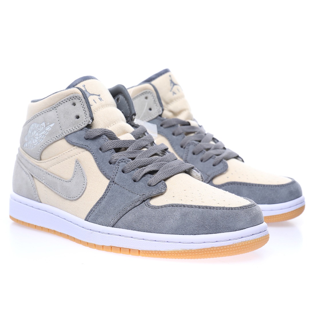 Nike Air Jordan 1 Mid GS"Beige/Grey"