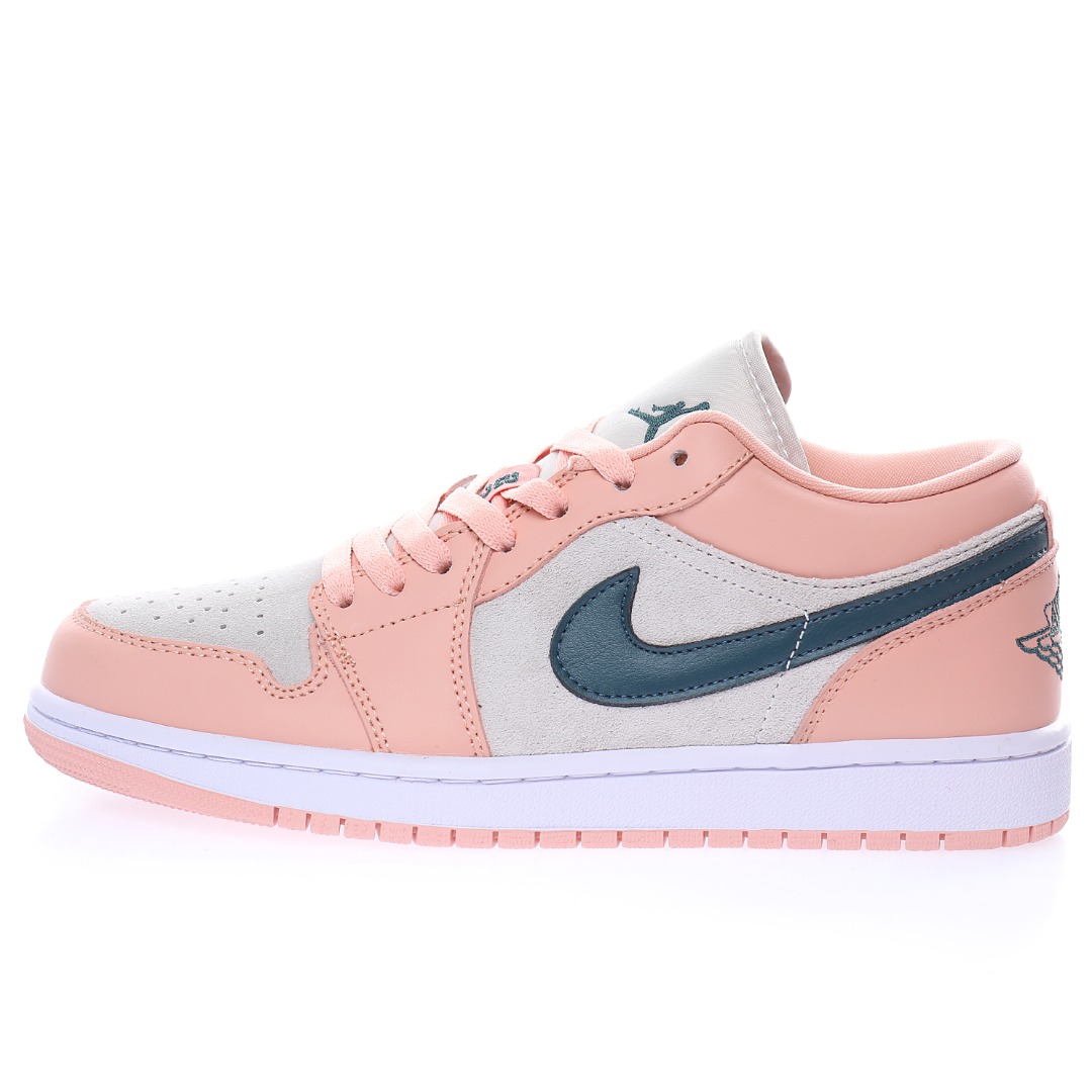 Nike Air Jordan 1 Low GS"Light Arctic Pink/Dark Green"