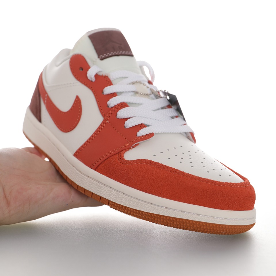 Nike Air Jordan 1 Retro Low"White/Brown/Orange"