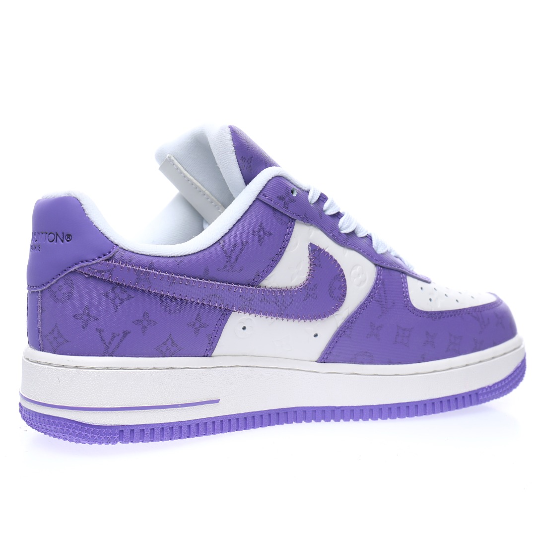 Louis Vuitton x Nike Air Force 1 07 LV8"White/Purple/LV Monogram"