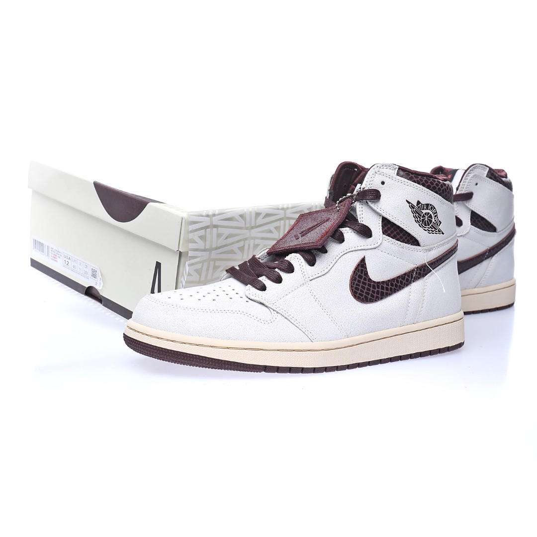 A Ma Maniére x Nike Air Jordan 1 Retro High OG "White Sail/Maroon"