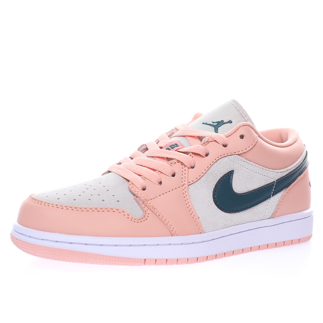Nike Air Jordan 1 Low GS"Light Arctic Pink/Dark Green"