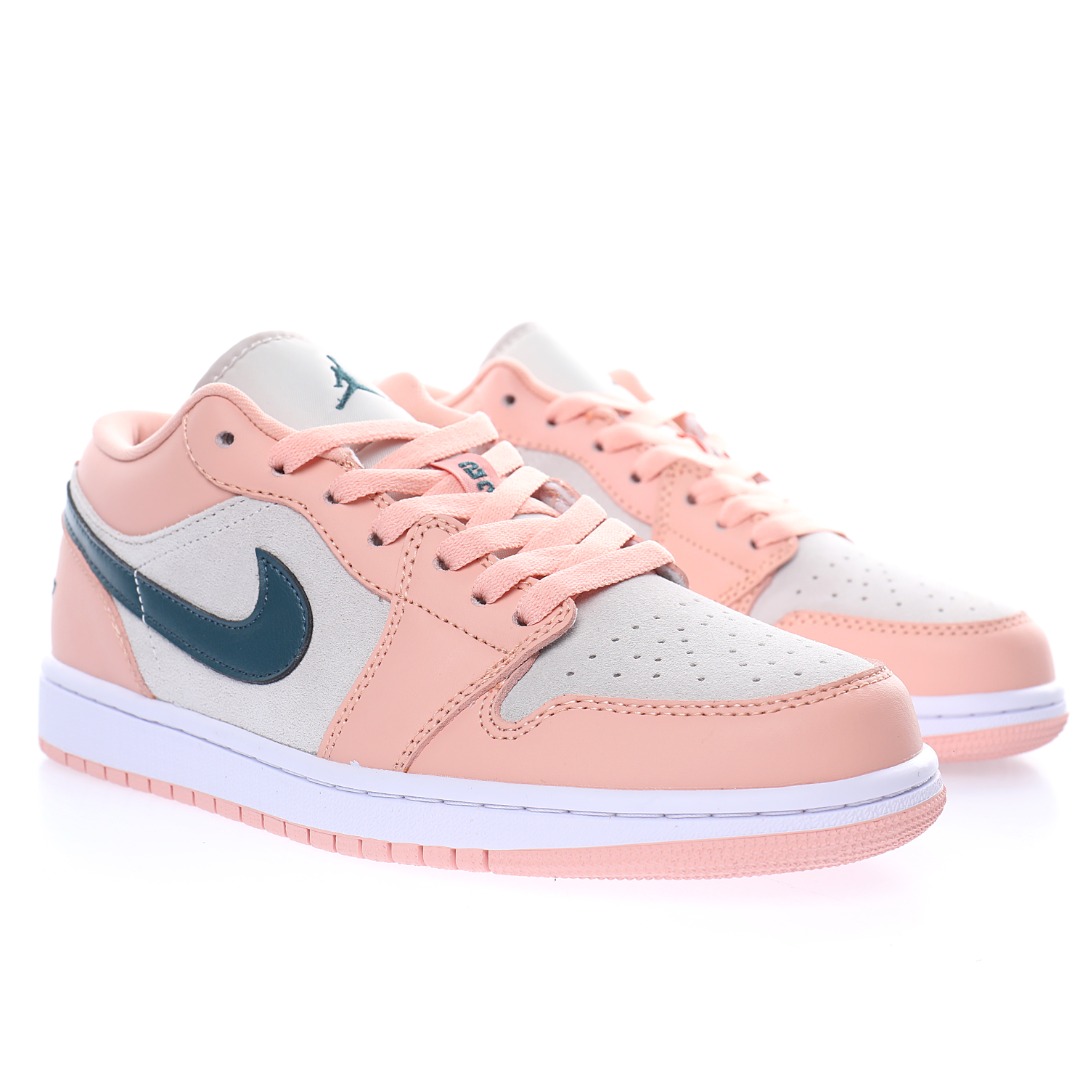 Nike Air Jordan 1 Low GS"Light Arctic Pink/Dark Green"