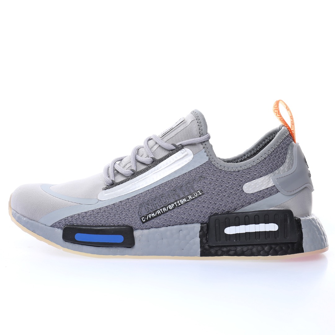 NASA x Adidas Originals NMD_R1 Speedline"Grey/Sliver/Black/Blue/Orange"