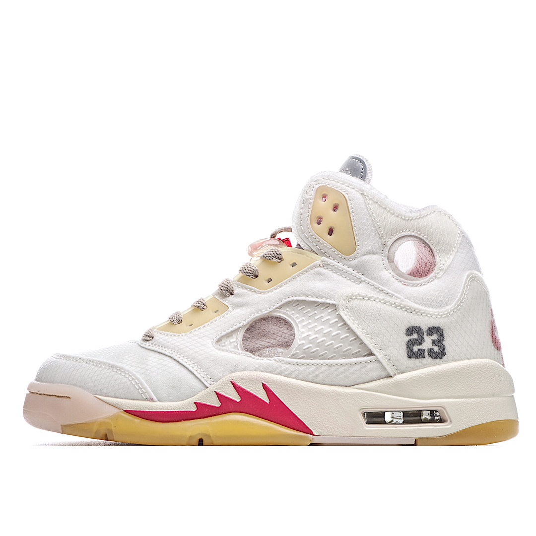Air Jordan 5 x off white  "White“