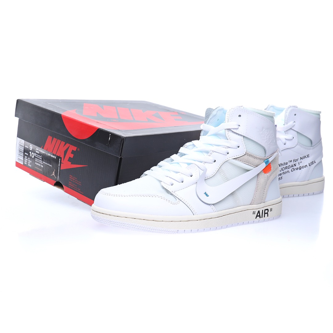 Off-White x Nike Air Jordan 1 Retro High OG"All White"
