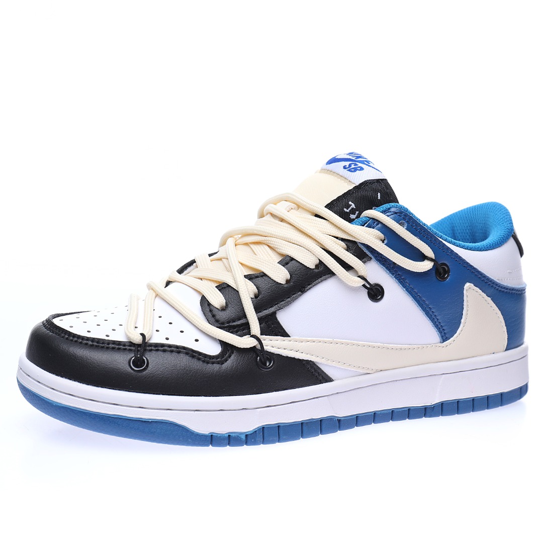 Fragment design x Travis Scott x Nike SB Dunk Low Lot"Military Blue"