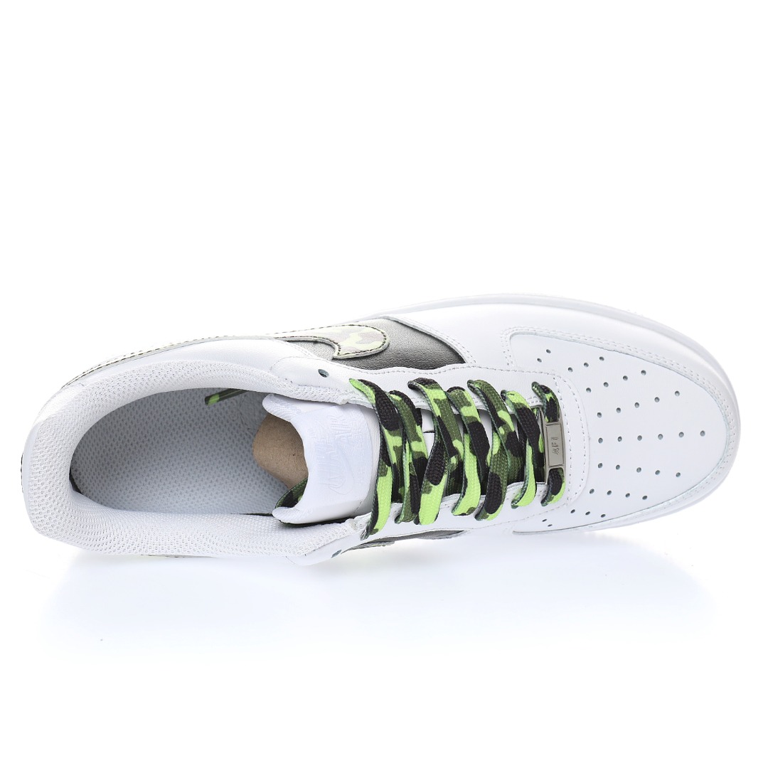 Nike Air Force 1 07 LV8"White/Black/Green Camo"