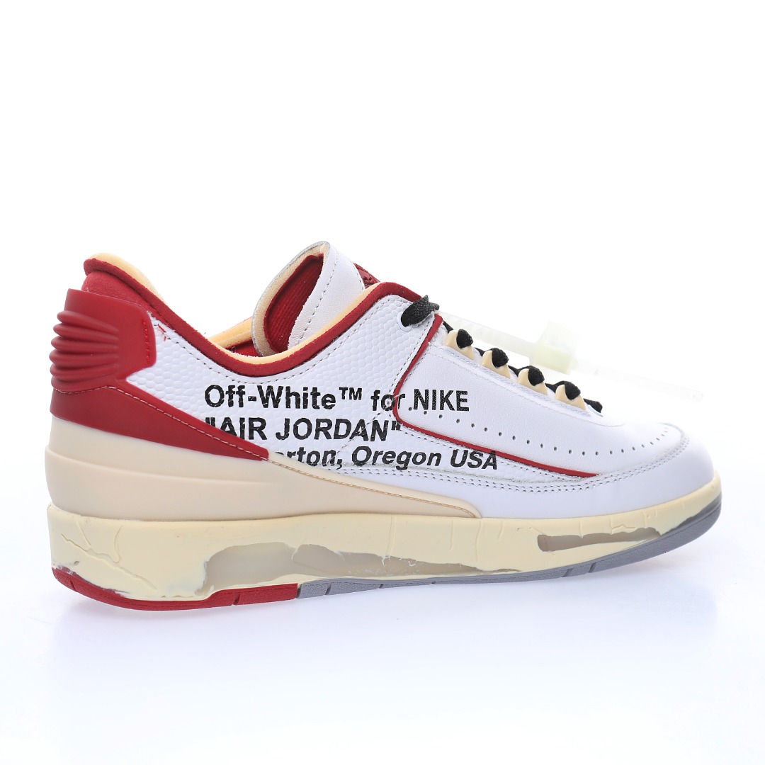 Off-White™ x Air Jordan 2 Low"White/Sail-Red-Grey"