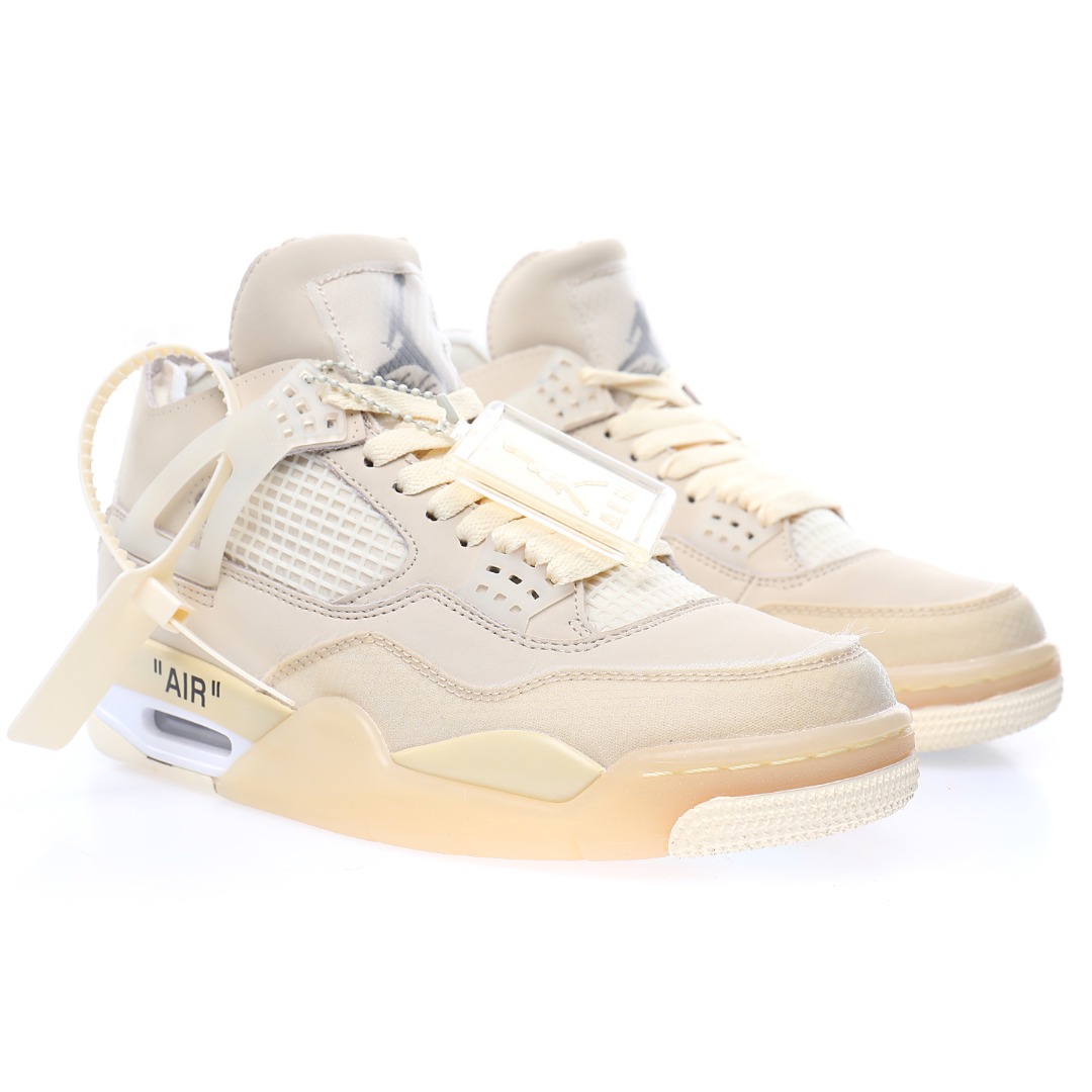 Off-White™ x Air Jordan 4 Retro"Cream/Sail"