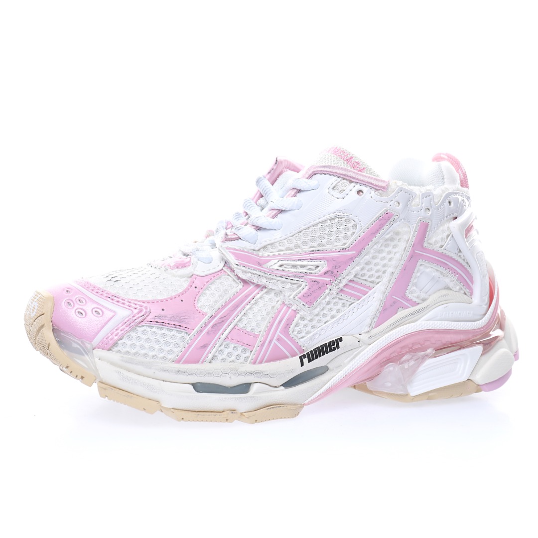 BALENCIAGA Runner Sneaker"White/Pink"