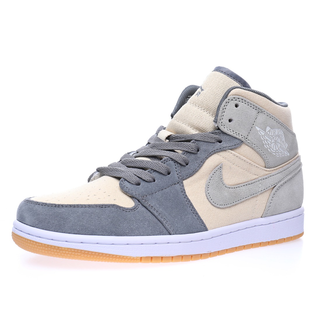 Nike Air Jordan 1 Mid GS"Beige/Grey"