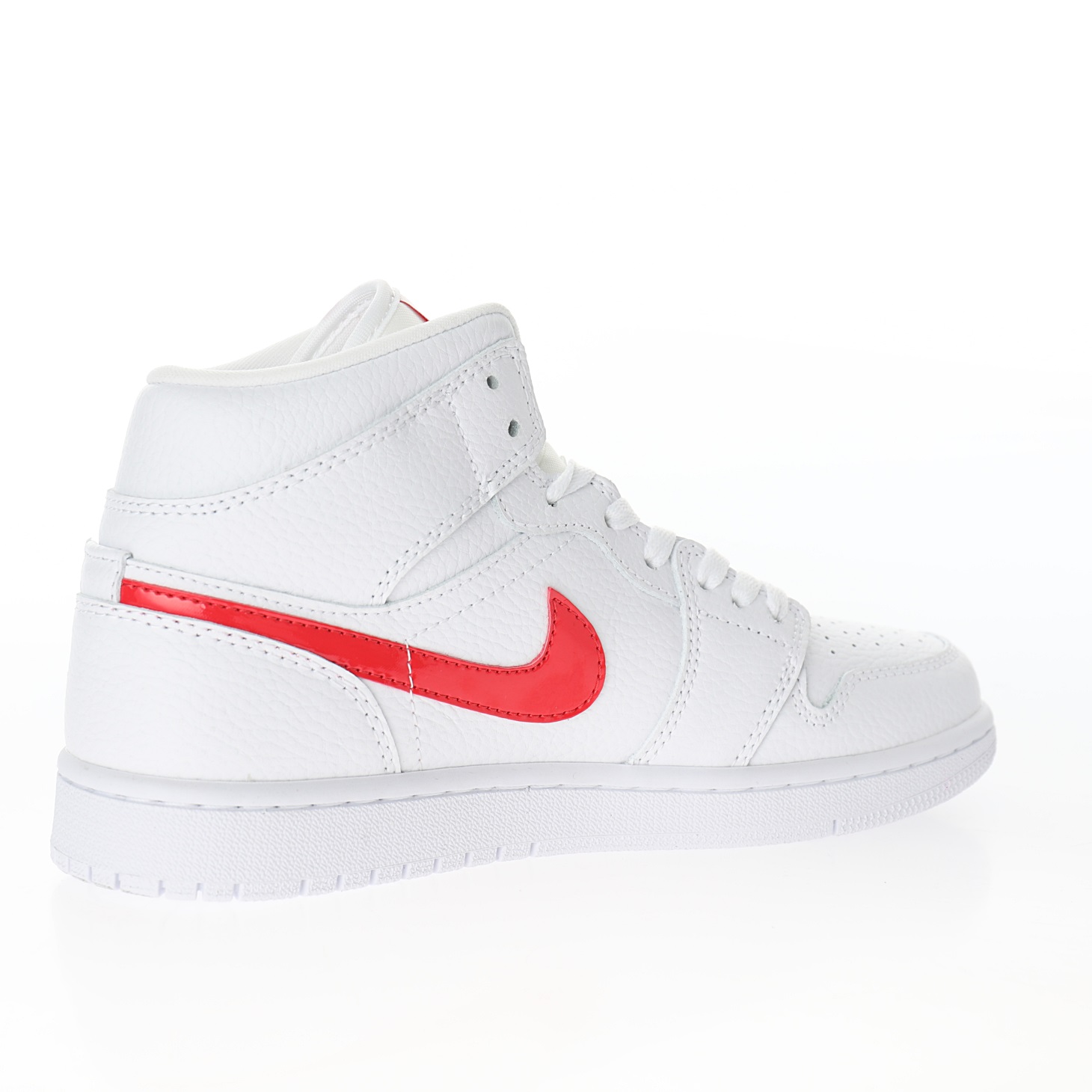 NIKE Wmns Air Jordan 1 Retro Mid"University White/Red"