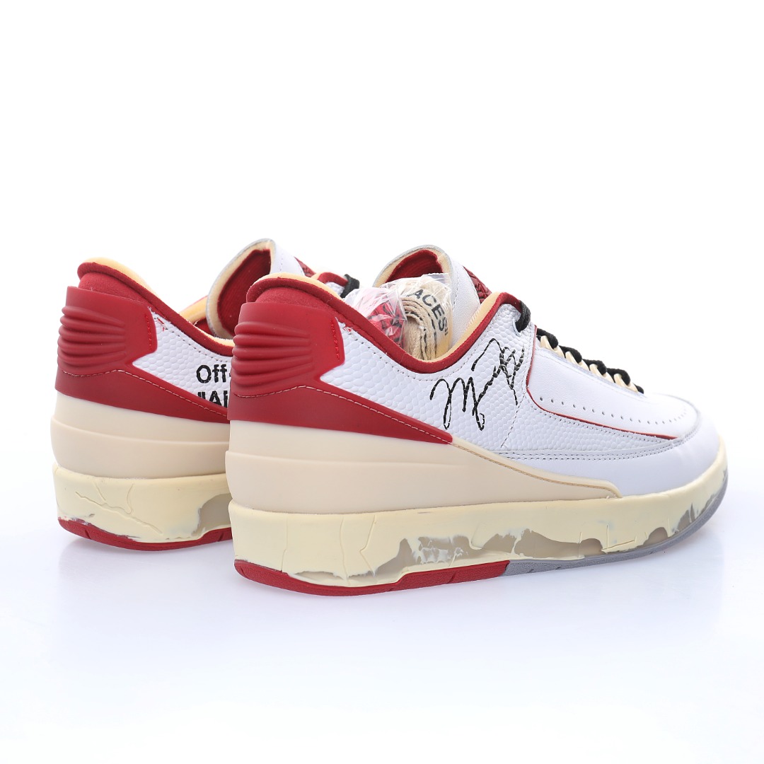 Off-White™ x Air Jordan 2 Low"White/Sail-Red-Grey"