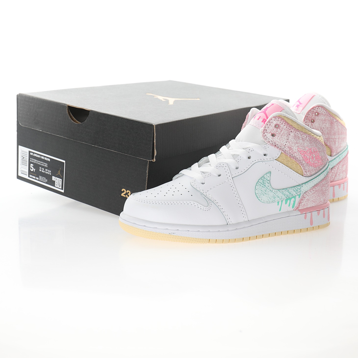 Nike Air Jordan 1 Mid SE GS"Paint Drip"