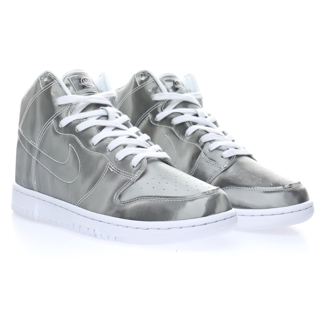 CLOT x Nike Dunk High"Silver Metallic"
