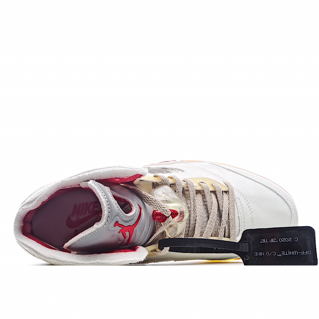 Air Jordan 5 x off white  "White“