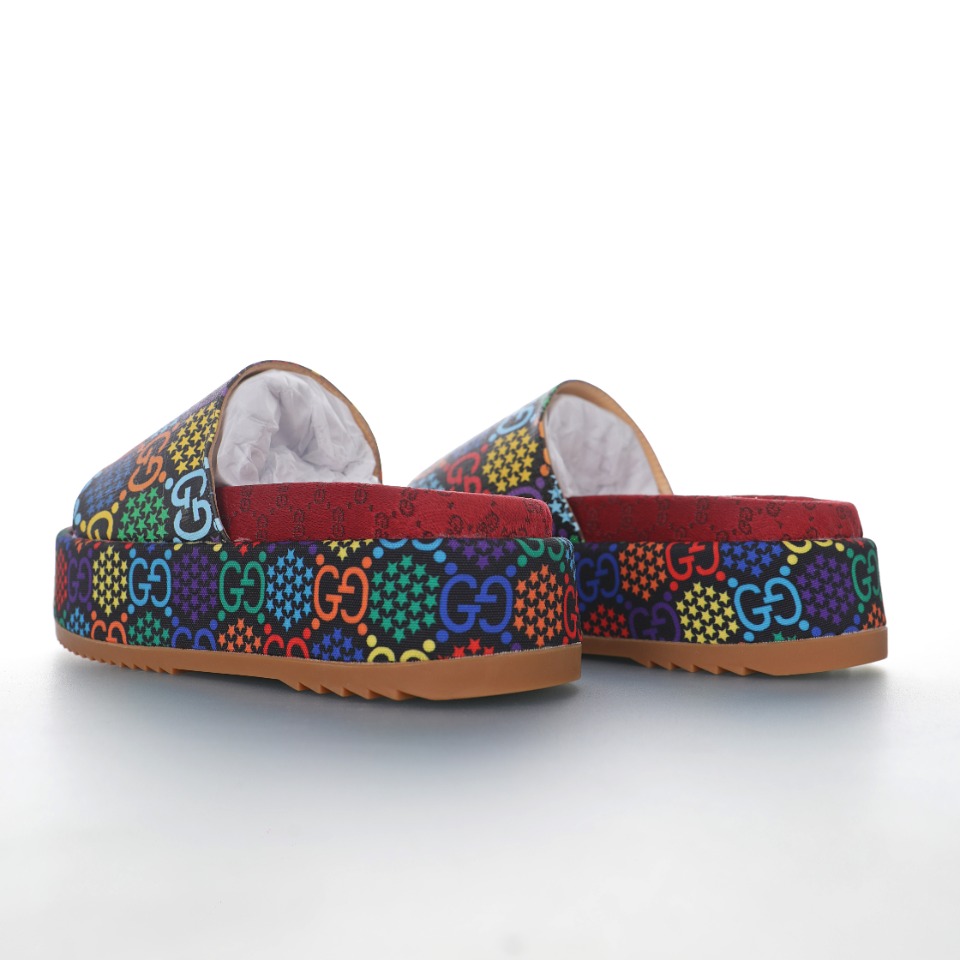 GUCCI Wmns Rubber GG Slide