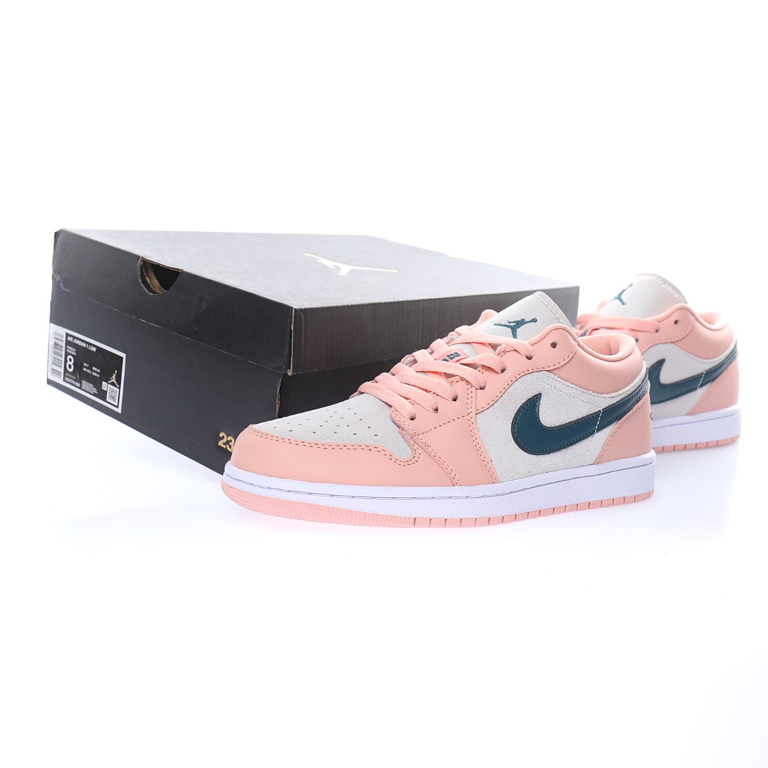 Nike Air Jordan 1 Low GS"Light Arctic Pink/Dark Green"