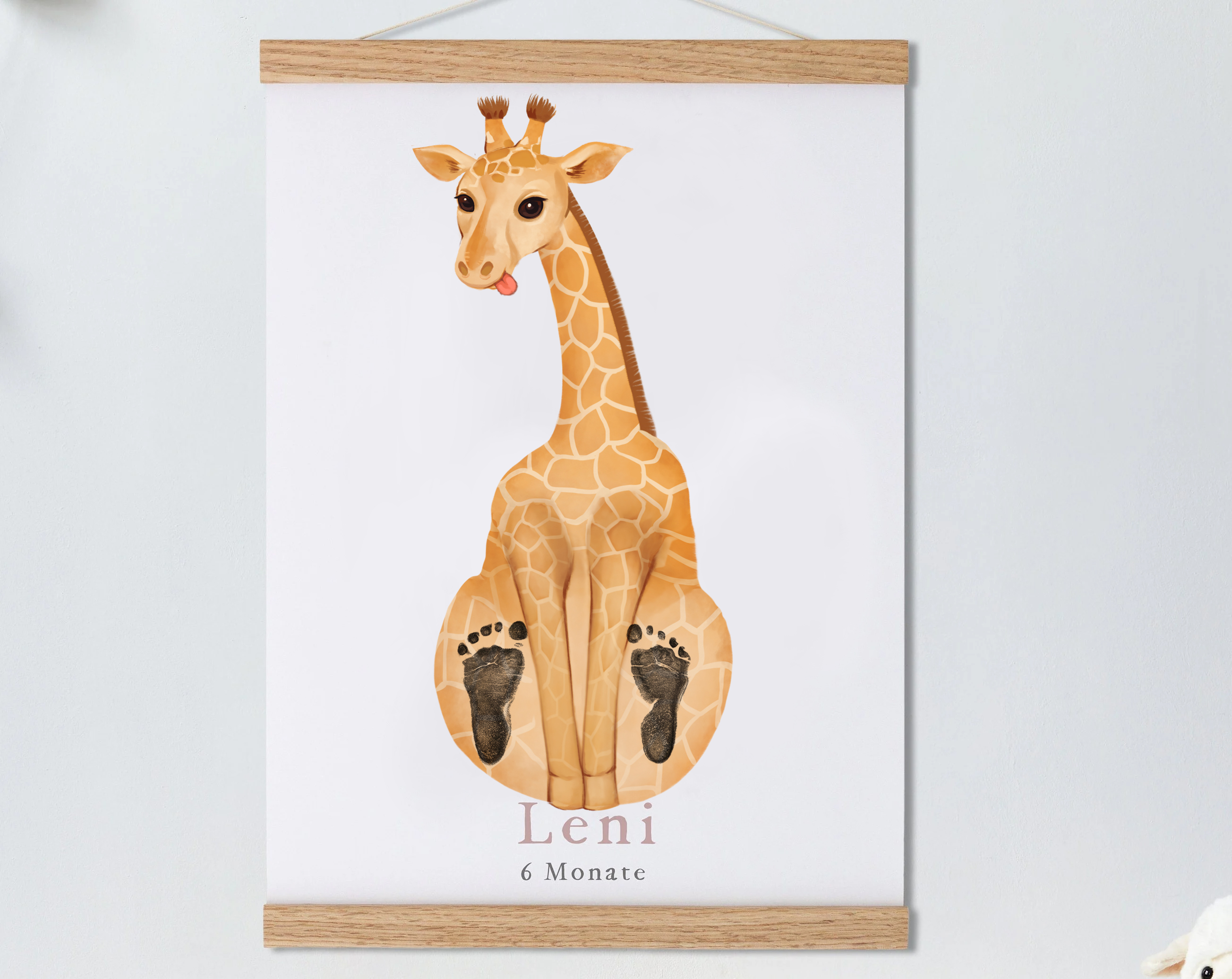 Cute Giraffe,Baby Gift and Pets Gift Personalized,, Footprint Set, Mural Baby & Children's Room Animals, Cute Giraffe🐾
