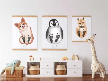 Cute Giraffe,Baby Gift and Pets Gift Personalized,, Footprint Set, Mural Baby & Children's Room Animals, Cute Giraffe🐾
