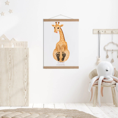 Cute Giraffe,Baby Gift and Pets Gift Personalized,, Footprint Set, Mural Baby & Children's Room Animals, Cute Giraffe🐾