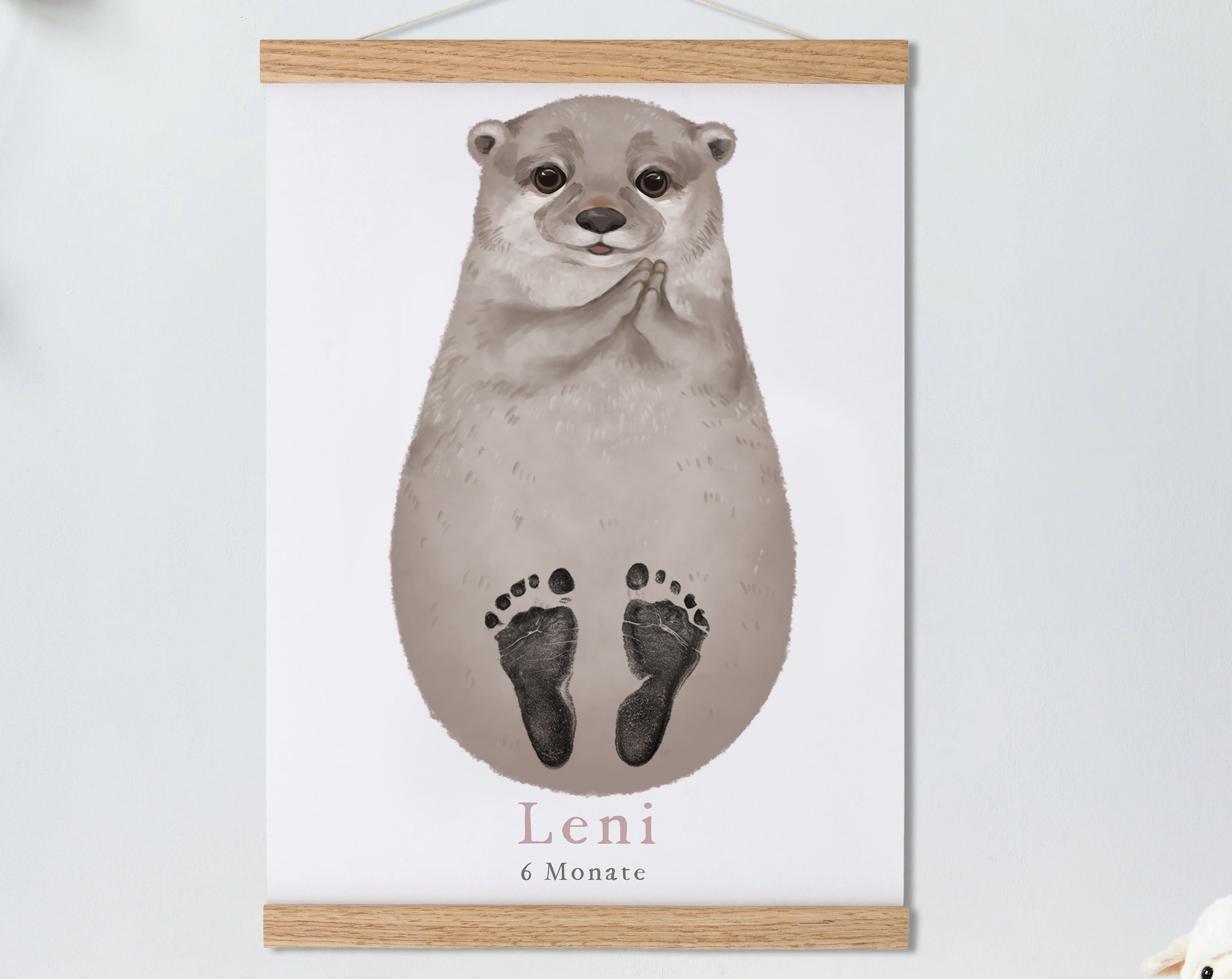 Otter, Baby Gift and Pets Gift Personalized,, Footprint Set, Mural Baby & Children's Room Animals,Otter