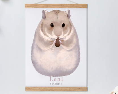 Hamster,Baby Gift Personalized, Footprint Set, Mural Baby & Children's Room Animals,  Hamster-babyanimal