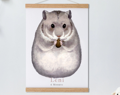 Hamster,Baby Gift Personalized, Footprint Set, Mural Baby & Children's Room Animals,  Hamster-babyanimal