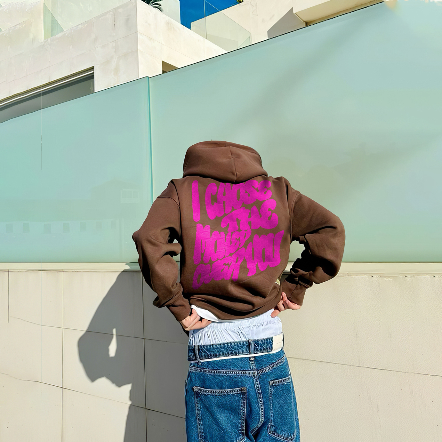I Choose The Money Over You Print Hoodie