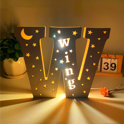  Custom Name Light, Custom Wooden Night Light Living Room Letter Lamp Wall Decor Name Light-babyanimal