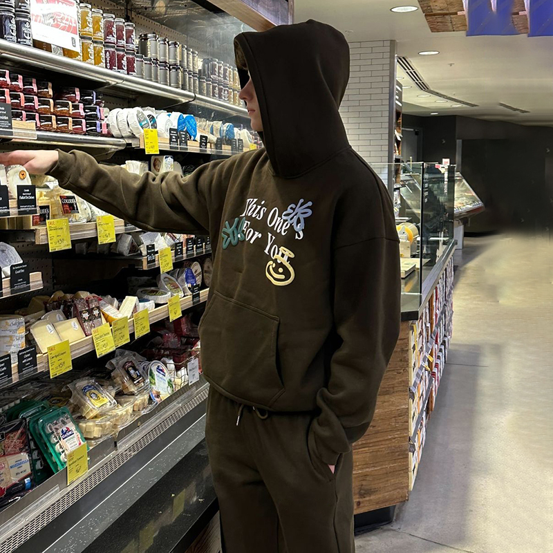 This One'S For You Print Long Sleeve Hoodie