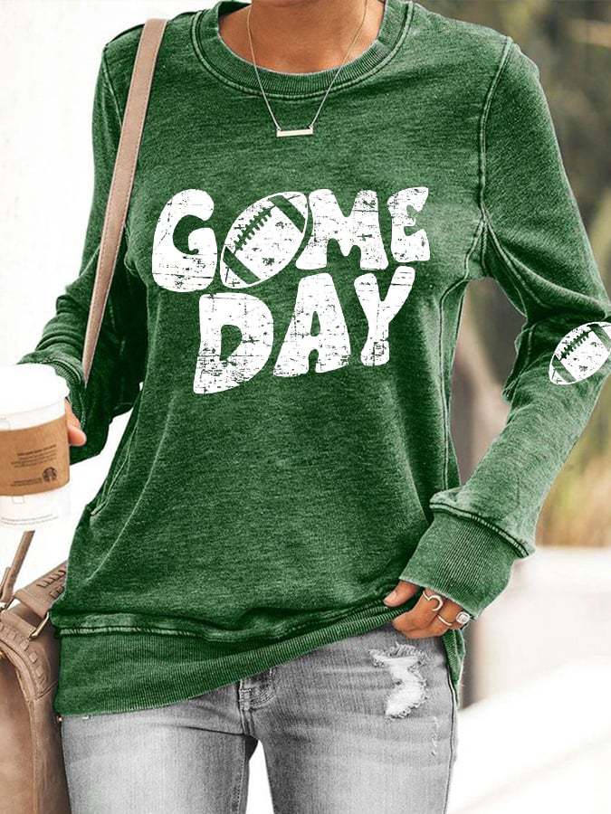 🔥🔥Women's Football Game Day Print Sweatshirt