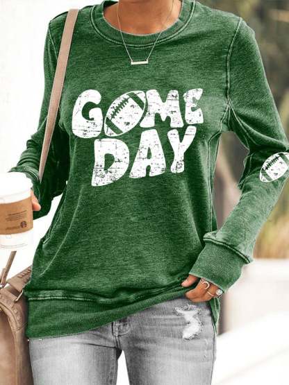🔥🔥Women's Football Game Day Print Sweatshirt